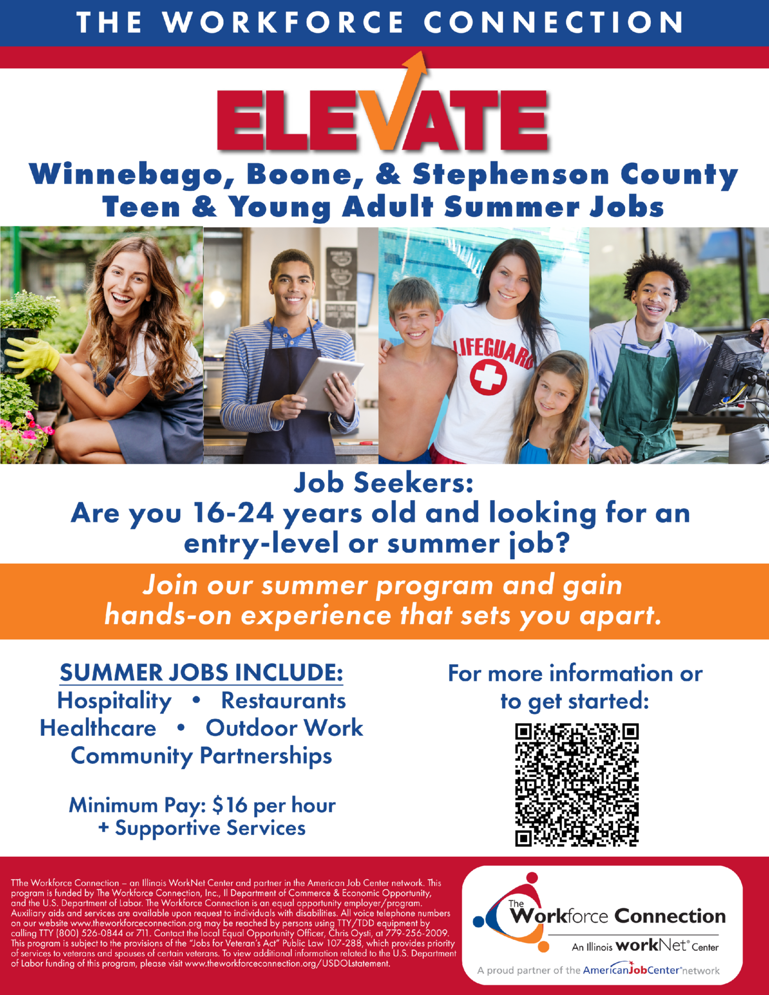 Flyer about a Young Adult Summer Job Program. Click on this image to open an accessible PDF